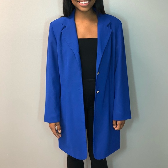 Blue long blazer - Picture 4 of 4